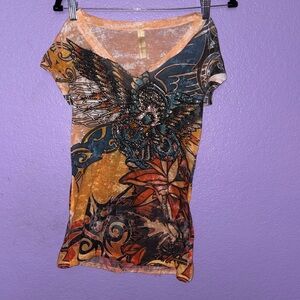 Vintage rhinestone tee